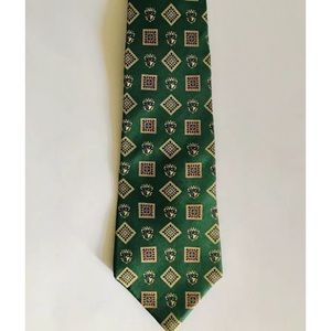 Tommy Hilfiger Mens Tie 100% Silk Necktie Green